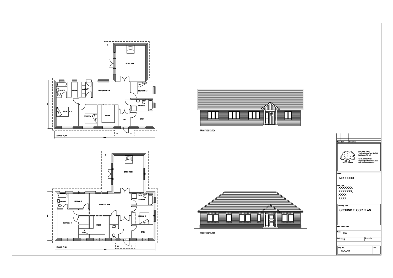 Bungalow & Chalet Designs - Solo Timber Frame