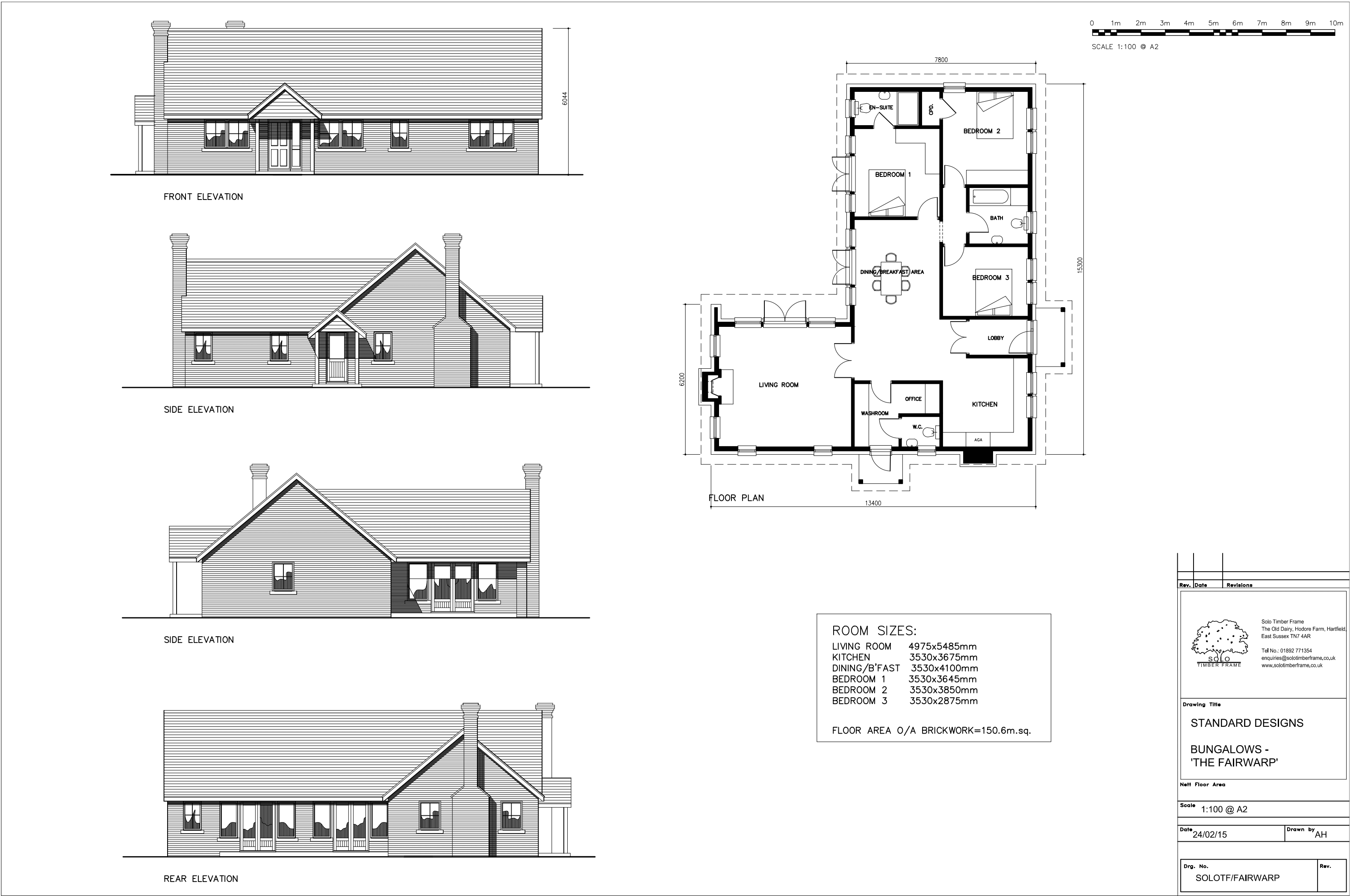 Fairwarp 3 Bedroom Bungalow Design Designs Solo Timber Frame